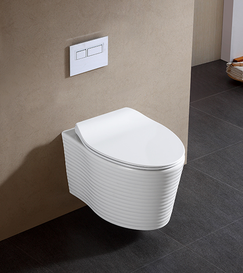 Swirl-Flush' Wall-Hung WC with Bidet Seat Cover