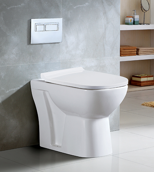 Floor-Mounted Toilet with Slim PP Seat Cover – Aquant India