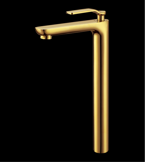 Basin Tall Pillar Tap Gold – Aquant India