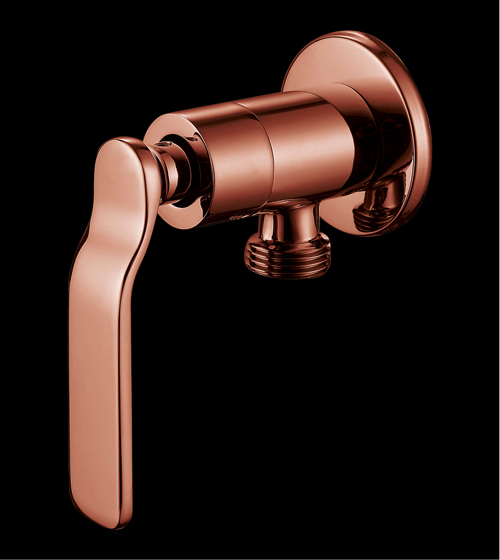 Brass Angle Valve (Rose Gold) – Aquant India