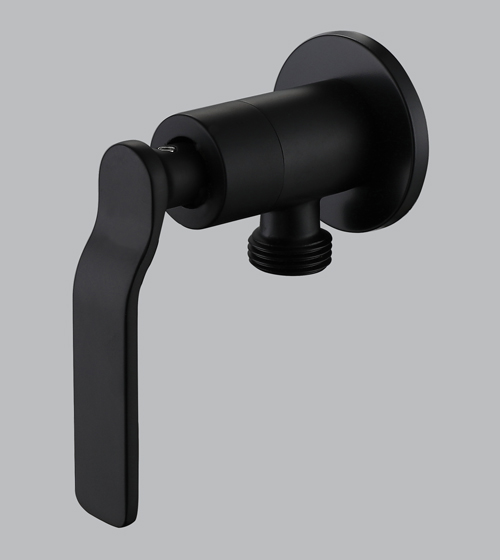 Brass Angle Valve (Matt Black) – Aquant India