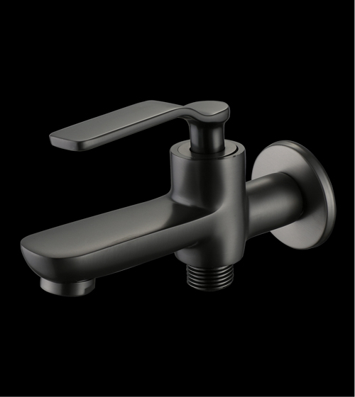 Brass 2-Way Bib Tap (Matt Grey) – Aquant India