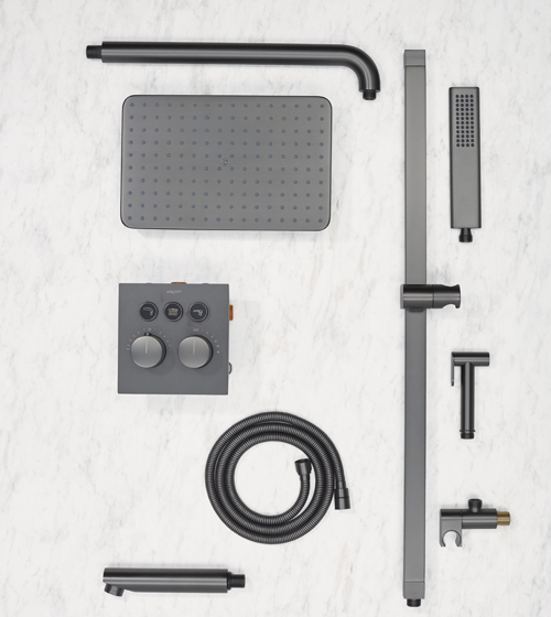 Complete Shower Set (Graphite Grey) – Aquant India