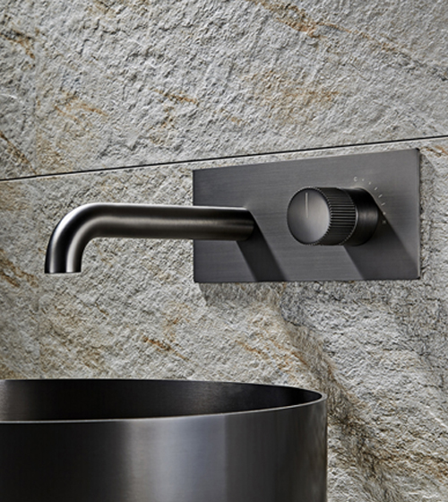 Wall-Mounted Basin Mixer (Graphite Grey) – Aquant India