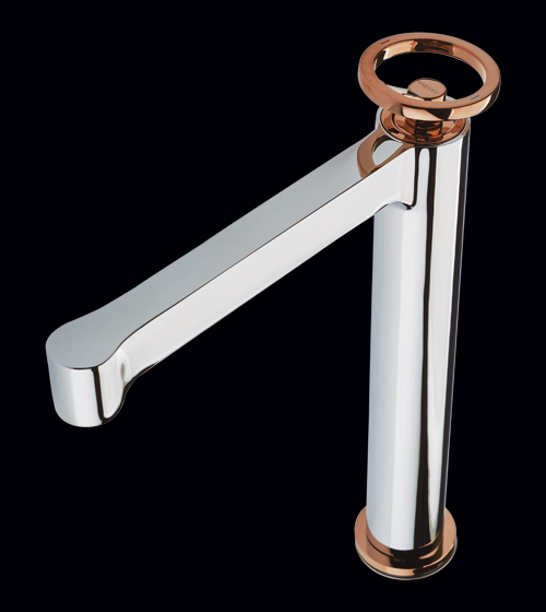 Basin Mixer - Tall Body (Rose Gold + Chrome) – Aquant India