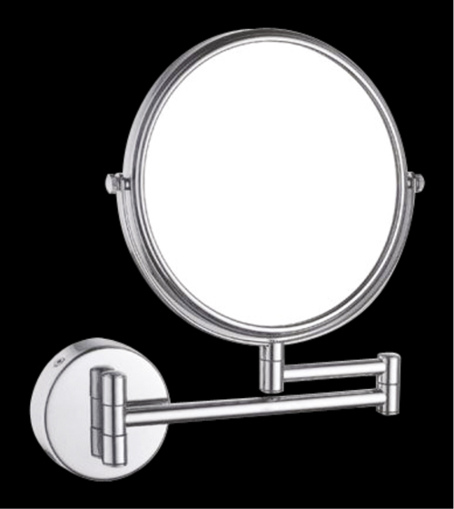 Brass Wall-Mounted Mirror (3x & 1x Magnification) – Aquant India
