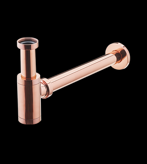 Rose Gold Brass Bottle Trap – Aquant India