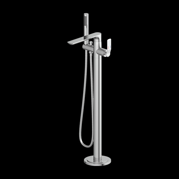 Chrome Free Standing Bath Mixer with Hand Shower – Aquant India