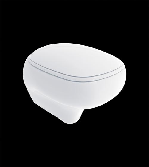 Rimless Wall Hung WC With UF Slim Seat Cover  – Aquant India